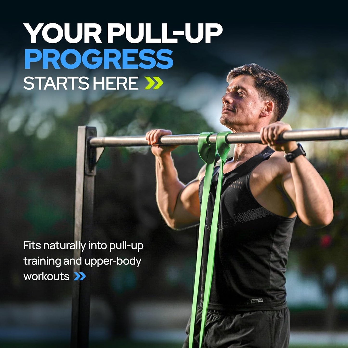 Pull up Assistance Resistance Bands by - Strength Power Flexibility Training at Home or Gym. Ebooks and Workout Chart Included.
